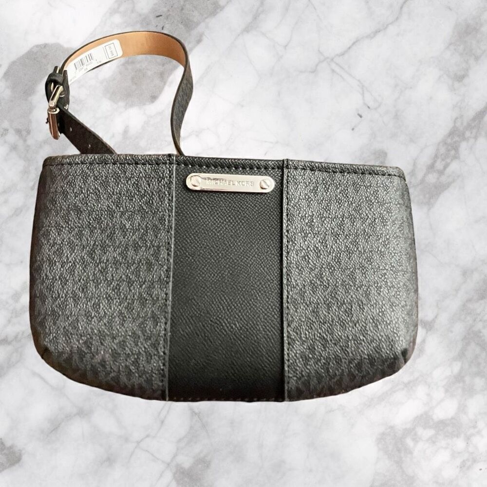 Michael Kors Gray/Black Signature Women’s Adjustable Waist Bag / NWT - Picture 3 of 6
